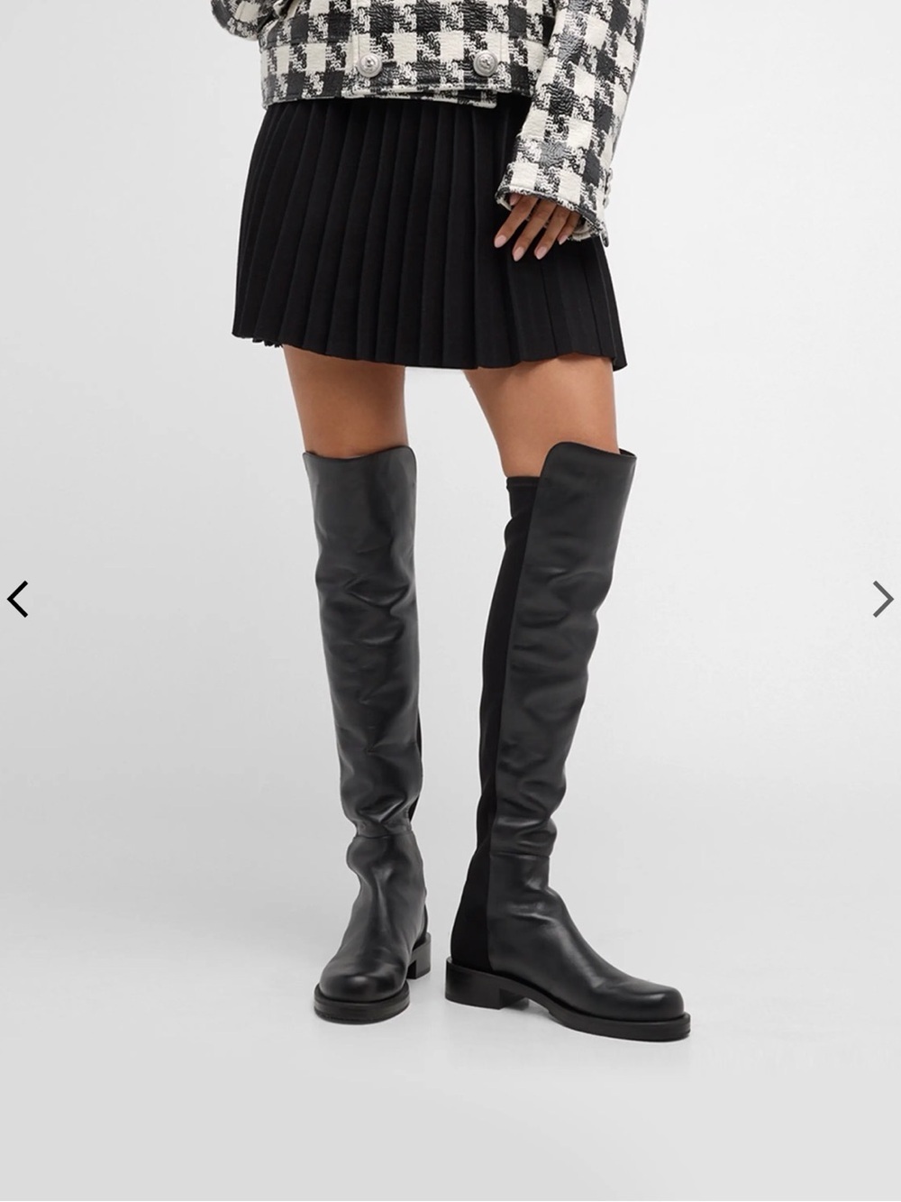 Stuart Weitzman 50/50 black Leather Over-the-Knee Boot, Size 7, GUC - Picture 4 of 9